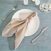 BalsaCircle 5 Beige 20-Inch Premium Polyester Table Napkins Faux Burlap Wedding Party Events Dinner Kitchen Home Decorations view 4