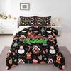 Christmas Decorations Comforter Set Christmas Tree Reindeer Bedding Snowman Winter Theme Bedding Comforter Sets, Merry Christmas Comforter Christmas Ornaments Duvet Set for Kids Toddler, King view 1