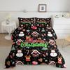 Christmas Decorations Comforter Set Christmas Tree Reindeer Bedding Snowman Winter Theme Bedding Comforter Sets, Merry Christmas Comforter Christmas Ornaments Duvet Set for Kids Toddler, King view 2