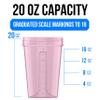 VELOMIX 4 Pack 20oz Protein Shaker Bottle for Protein Mixes, Berry Blend view 4