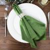 20 pcs 20x20-Inch Olive Green Premium Velvet Napkins - Wedding Party Home Events Dinner Catering Linens Decorations Supplies view 2