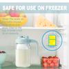 32oz Glass Pitcher with Lid & V-shaped Pour Spout - 1 Quart Breastmilk Pitcher Double Leak Proof, Creamer Container for Sun Tea, Juice, Cold Brew Coffee, Breastmilk Storage Container view 2
