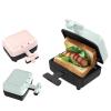 Bothyi Sandwich Maker Small Electric Grill with Reminder Light Baking Tool Kids Friendly Household Multifunctional Breakfast Machine Waffle Maker, green view 4