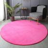 UEAUY Round Rug Solid Thick Non Slip Carpet Soft Plush Fluffy Area Rug for Living Room Bedroom Kids Nursery Room Pink 2 Feet view 1