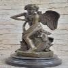 Collectible Art Bronze Sculpture Putti Cupid Decor Mythical Valentine Gift Decor Artwork Decorative Lost Wax Method by Think Bronze view 1