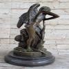 Collectible Art Bronze Sculpture Putti Cupid Decor Mythical Valentine Gift Decor Artwork Decorative Lost Wax Method by Think Bronze view 2