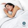 Bare Home Weighted Blanket Queen Size 22lb (60" x 80") for Adults - All-Natural 100% Cotton - Premium Heavy Blanket Nontoxic Glass Beads (White, 60"x80") view 2