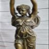 Exquisite Handmade Bronze Sculpture of an Ancient Greek Priestess with Vessel Artwork Decorative Lost Wax Method by Think Bronze view 4
