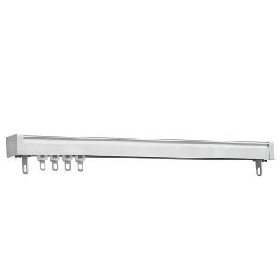 LIGUOYI Bay Window Curtain Track - Wall/Ceiling Mount Aluminum Track Curtain Pole, Pulleys 8/m, Silent Heavy Duty Curtain Track Kit for Living Room, Bedroom, Bathroom