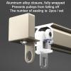 LIGUOYI Bay Window Curtain Track - Wall/Ceiling Mount Aluminum Track Curtain Pole, Pulleys 8/m, Silent Heavy Duty Curtain Track Kit for Living Room, Bedroom, Bathroom view 2