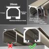 LIGUOYI Bay Window Curtain Track - Wall/Ceiling Mount Aluminum Track Curtain Pole, Pulleys 8/m, Silent Heavy Duty Curtain Track Kit for Living Room, Bedroom, Bathroom view 4