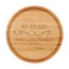 Anniversary Cutting Board, 25th Anniversary Gift 50th Anniversary Gift 40th Anniversary cutting board gift for Parents (13 Inch Round, Anniversary 3, Cherry) view 1
