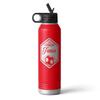 Alterd Industries Coach Gift - Soccer Coach | insulated tumbler with lid | travel coffee mug | Girls Soccer | gifts for coaches (Wine Tumbler) (Hexagon Soccer, Red, 32oz Water Bottle) view 1
