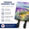 Caroline's Treasures Lavender Decorative Ceramic Triple Wall Hook view 3