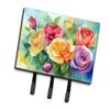 Caroline's Treasures Flowers in Watercolor Leash or Key Holder, Triple Hook, Roses 1609 view 1