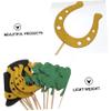 CAXUSD 24pcs Patrick's Day Cake Toppers Irish Festival Cupcake Picks Food-grade Decorations for Party Unique Designs Easy to Use for Celebrations view 2