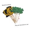 CAXUSD 24pcs Patrick's Day Cake Toppers Irish Festival Cupcake Picks Food-grade Decorations for Party Unique Designs Easy to Use for Celebrations view 3