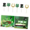 CAXUSD 24pcs Patrick's Day Cake Toppers Irish Festival Cupcake Picks Food-grade Decorations for Party Unique Designs Easy to Use for Celebrations view 4