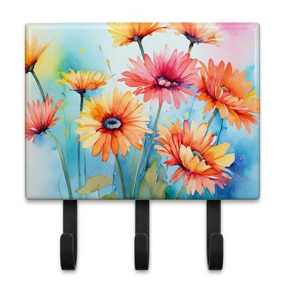 Caroline's Treasures Gerbera Daisies Decorative Ceramic Triple Wall Hook