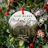 Baptism Christmas Ornament - Personalized Christening Gift for Boys - Keepsake Gift for Baby Dedication - Godson Christening from Godparents - Newborn Baby Dedication view 3