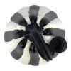 Black and White Striped Pumpkin Halloween Figurine Decoration 4.75 Inch Gourd view 3