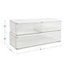 Martha Stewart Grady Clear Plastic Stackable Storage Boxes with White Engineered Wood Lids, Set of 3 view 4
