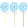 Didiseaon 3Pcs Lollipop Trunk or Treat Photography Accessories Faux Food Model Artificial Dessert Candy Wedding Party Favors Food Decor Candy Photo Booth Wool Felt Mint view 1