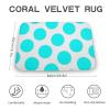 Luxury Elegant Bathroom Rugs, Aqua Polka Dot Bath Mat Non Slip & Absorbent Bath Carpet for Bathroom (16 x 24inch) view 3