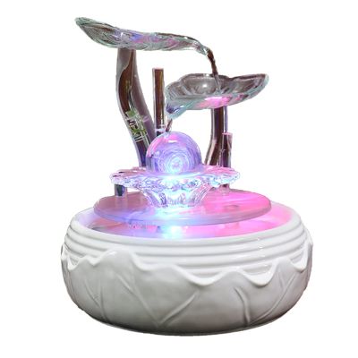 Tabletop Fountain Waterfall Fountain Indoor Tabletop Fountain Water Soothing Calming and Relaxing Water Sound for Home Dcor 10 Inch High Desktop Fountains (Color : with Atomizer)