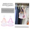 Cabilock 4 pcs Puff Clothes Basket Drying Rack Hanging Dryer Hanging Drying Net Small Sweater Dryer Cosmetic Brush Drying net Makeup Brush Sponge Eggs Polyester view 2