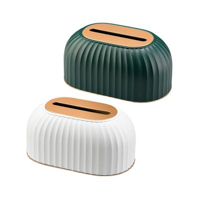Tissue Box Holder 1pc Tissue Storage Luxury Case Napkin Box for Office Home Countertop Facial Paper Holder (Color : Gold)