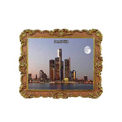 Detroit Michigan USA Refrigerator Magnet 3D Travel Souvenir Fridge Decoration Magnetic Sticker Craft Collection
