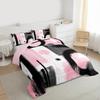 Feelyou Kids Abstract Art Comforter Set Full Size Geometric Bedding Set for Boys Girls Teens Bedroom Decor Geometric Pink Grey Black Comforter Women Men Modern Duvet Set with 2 Pillow Case view 2