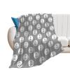 Soft Plush Throw Blankets, Anchor Gray Polka Dot Grey Nautical Blankets Cozy Warm Flannel Blankets All-Season for Sofa Couch Bed, 60" X 80" view 1