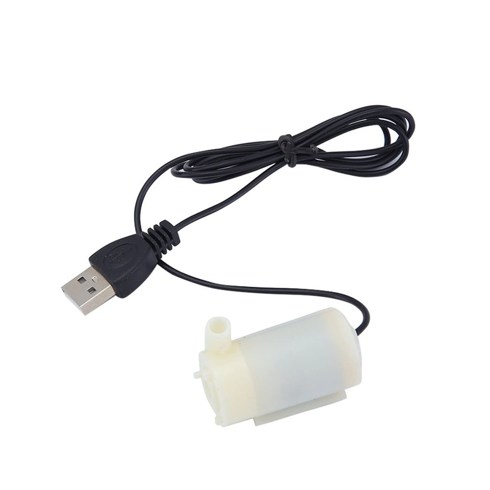 Adjustable Small submersible pump Low Noise Brushless Motor Pump Mini Micro Submersible Small Water Pump Usb Power Supply For Fountain Water Flowers(White)