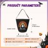 kaululu Halloween Candy Bags Halloween Candy Bucket Halloween Trick or Treat Bucket Bag Custom Name Embroidered Candy Basket for Kids (Black 6) view 4