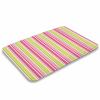 Luxury Elegant Bathroom Rugs, Stylish Hot Pink Lime Green Stripes Bath Mat Non Slip & Absorbent Bath Carpet for Bathroom (16 x 24inch) view 4