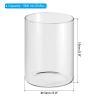 PATIKIL Clear Glass Cylinder Vase, 5.9" Tall and 3.9" Dia Tabletop Flowers Vase Floating Candle Holder Vase for Home Decor Wedding Centerpieces(33.8oz) view 2