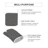 4Pcs Oven Mitts and Pot Holders, Black Gingham Heat Resistant Oven Mitts Gloves Set Kitchen Hot Pads for Cooking Grill view 3