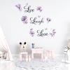 Lchen Live Laugh Love Wall Decal PVC Violet Flower Removable Bathroom Wall Decal Home Decoration(Live05) view 3