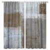 HZOHNAGO Rustic Curtains Tan Brown Grey Abstract Pattern Blackout Print Rod Pocket Window Drapes for Bedroom Living Room 63x72in view 1