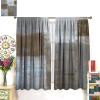 HZOHNAGO Rustic Curtains Tan Brown Grey Abstract Pattern Blackout Print Rod Pocket Window Drapes for Bedroom Living Room 63x72in view 3