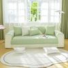 vctops Soft Cotton Sofa Cover Farmhouse Floral Embroidered Sectional Couch Cover Non Slip Sofa Slipcovers Furniture Protector for Kids Dog Pet, 1 Piece/Not All Set (Green,35"x63") view 2