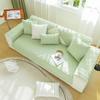 vctops Soft Cotton Sofa Cover Farmhouse Floral Embroidered Sectional Couch Cover Non Slip Sofa Slipcovers Furniture Protector for Kids Dog Pet, 1 Piece/Not All Set (Green,35"x63") view 4