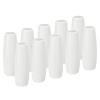 PATIKIL Flower Vase, 10 Pack Plastic Unbreakable Bud Vase Small Tall Floral Vases Ceramic Look Table Centerpieces for Home Room Decor, White view 1