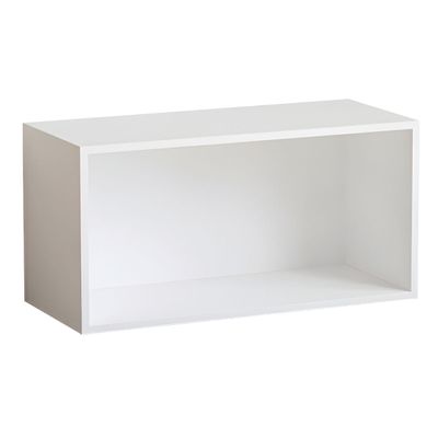 CraftThink Storage Cabinet, Modern Wood Bookcase with Closed Back Bookshelf for Compact Storage Home Office Furniture - White 27" L x 11.5" W x 13.5" H