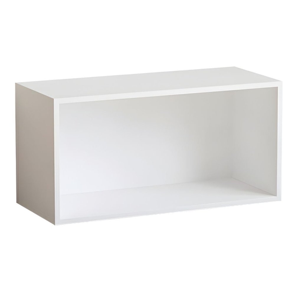 CraftThink Storage Cabinet, Modern Wood Bookcase with Closed Back Bookshelf for Compact Storage Home Office Furniture - White 27" L x 11.5" W x 13.5" H