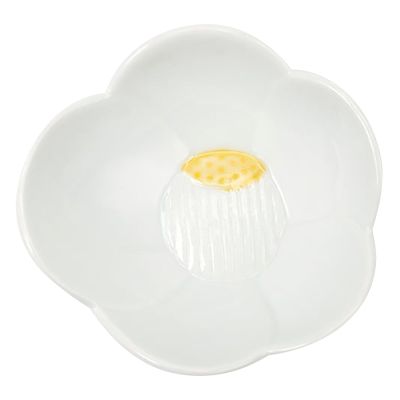 24to3 474641 Nishitomi Pottery Arita Ware Plate, Small Plate, Small Plate, Small Bowl, Approx. 3.1 x 2.8 inches (8 x 7 cm), Camellia, Small Plate, White with Plate, Kitagawa Misono Kiln, Made in Japan