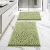 MitoVilla Sage Green Bathroom Rug Set, 2 Piece Chenille Bath Mats, Non Slip, Thick Washable Plush Bath Rugs, Soft Shower Floor Mat, 17" x 24" + 20" x 32 view 1