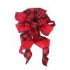 Christmas Tree Topper Bow 23x13 Inches Toppers Bow Christmas Tree Topper for Family Wedding Birthday Party Indoor Outdoor Thanksgiving Christmas Decoration (Red and Black Checkered) view 2